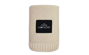 Великий бамбуковий плед LULLALOVE Classic Milk Coffee 160х120 см