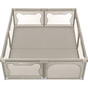 Великий ігровий манеж lionelo willow XL BEIGE concrete, 207х68x187см пісочний