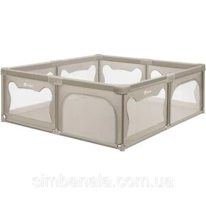 Дитячий великий манеж Lionelo WILLOW XL BEIGE SAND, розміри 207x187х68см