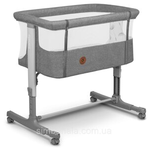 Ліжечко приставне lionelo aurora GREY concrete