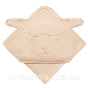 Рушник lionelo muslin hooded TOWEL BEIGE cappuccino