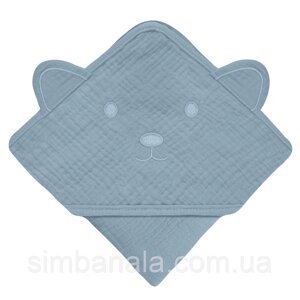 Рушник lionelo muslin hooded TOWEL GREY SKY