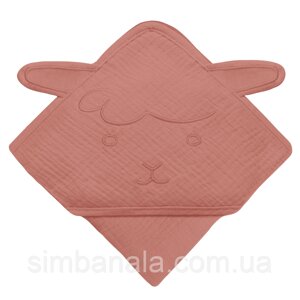 Рушник lionelo muslin hooded TOWEL RED CORAL