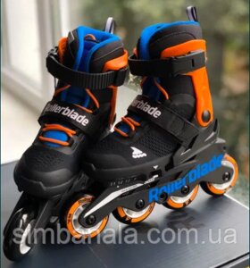 Ролики дитячі розсувні Rollerblade Microblade (midnight blue/warm orange)