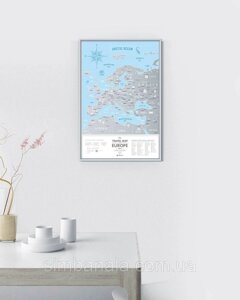 Скретч карта світу "Travel Map Silver Europe"тубус)