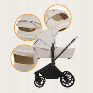 Універсальна коляска 3 в 1 lionelo MIKA PLUS 3IN1 BEIGE SAND