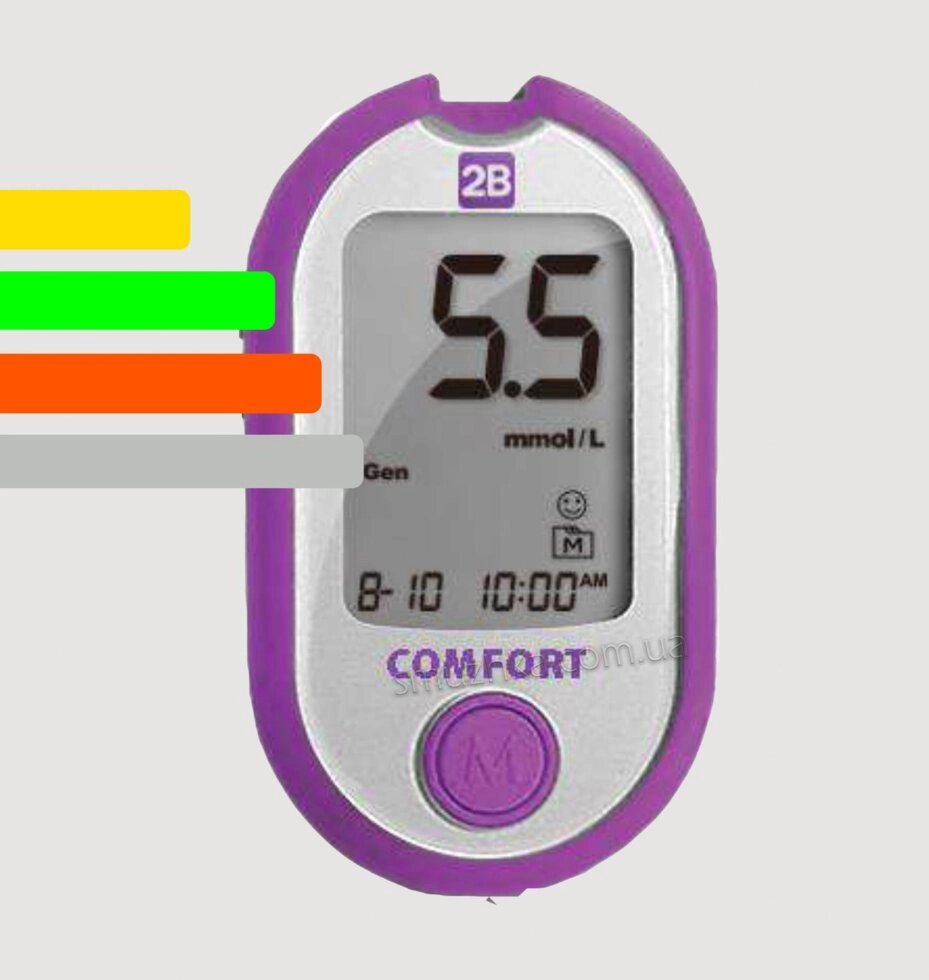 Глюкометр 2B Comfort +10 тест-смужок Тубі Комфорт від компанії Smuzhka. com - фото 1