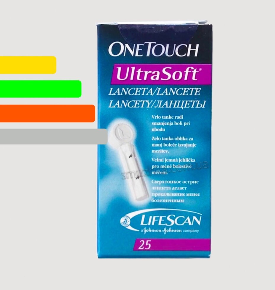 Ланцети OneTouch Ultra Soft 25 шт. Ван Тач Ультра Софт від компанії Smuzhka. com - фото 1