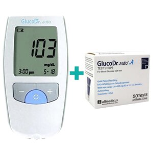 Глюкометр Глюкодоктор GlucoDr auto + 50 тест-смужок