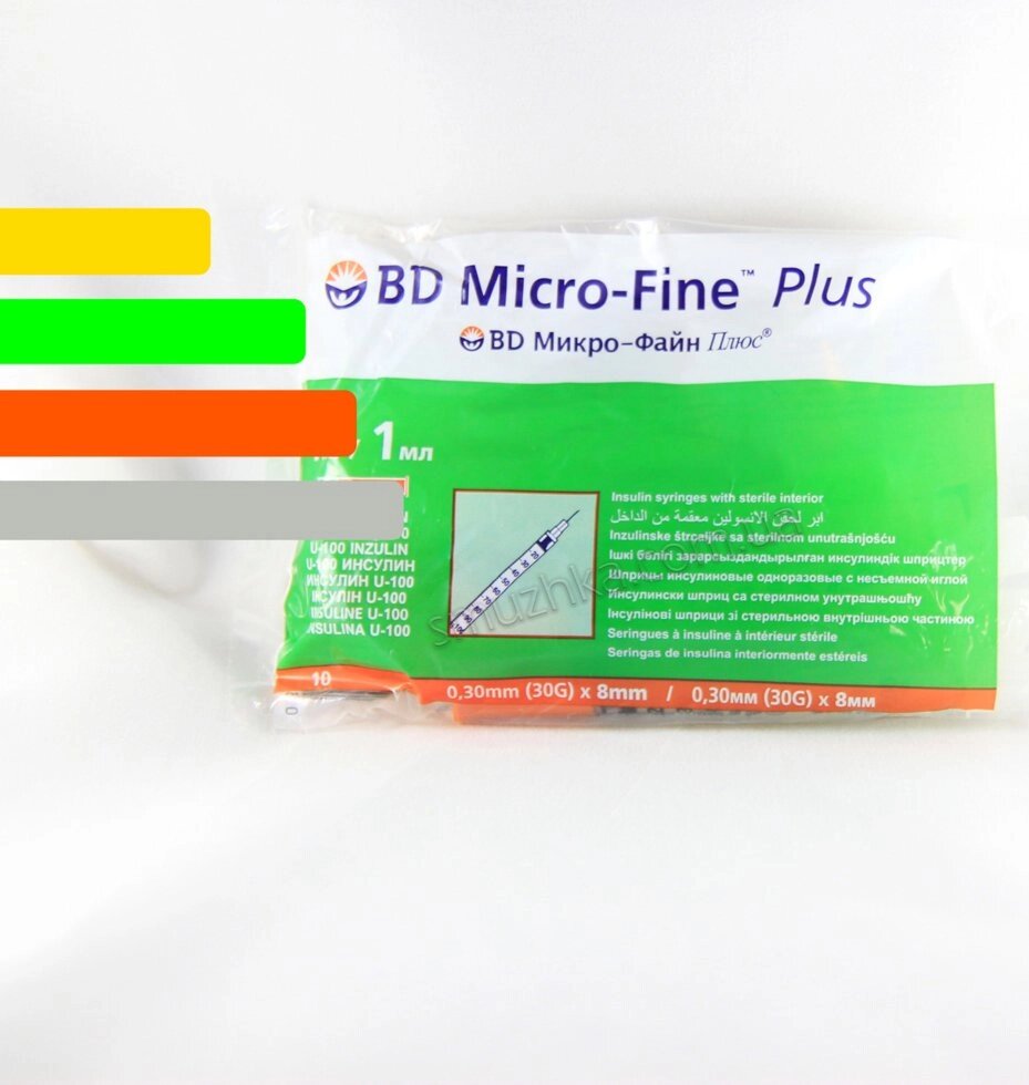 Шприц інсуліновий BD Micro-fine Plus-Мікрофайн 1ml, голка 8мм від компанії Smuzhka. com - фото 1