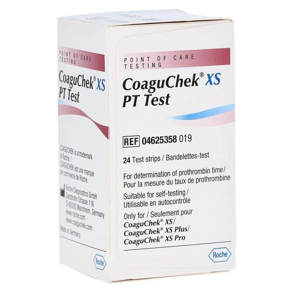 Тест-смужки CoaguChek XS PT Test (Коагучек ІксЕс) для визначення МНО, 24 шт. від компанії Smuzhka. com - фото 1