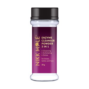 Ензимна очищуюча пудра Nikk Mole для брів та вій Enzyme Cleanser Powder 3в1