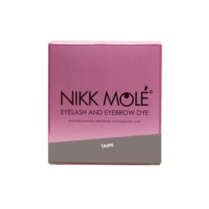 Фарба для брів та вій Nikk Mole + окислювач, тон Сіро-коричневий / Taupe (25 саше)