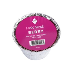 Віск Nikk Mole твердий для брів та обличчя (Berry) 150 гр
