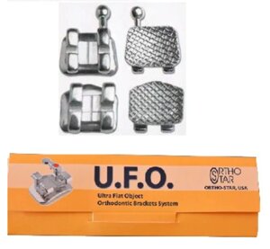 Брекети металеві Ortho-Star (Орто- Стар) UFO Standard, повний комплект 20 шт., 022паз, USA (США)