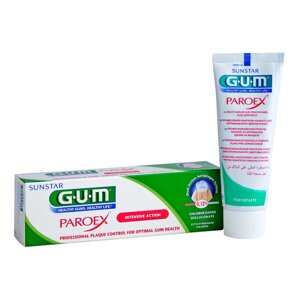 Зубна паста GUM Paroex, ГАМ Пароекс 0,12%при захворюваннях ротової порожнини та після операцій 75 мл