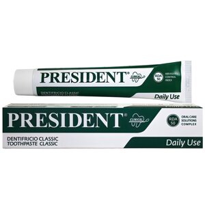 Зубна паста PRESIDENT Classic, Президент Класік, для щоденного догляду, 75 мл
