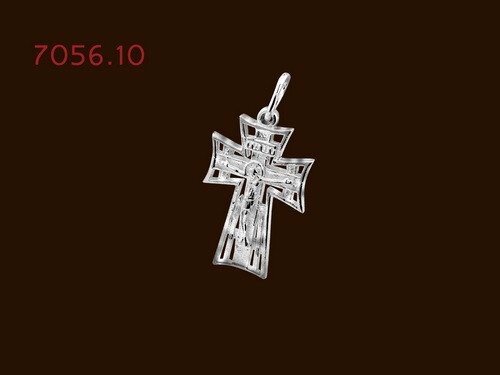 Хрест православний  із срібла 7056 від компанії Silver Sea - фото 1