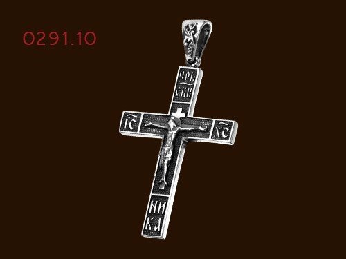 Хрест православний зі срібла 291 від компанії Silver Sea - фото 1