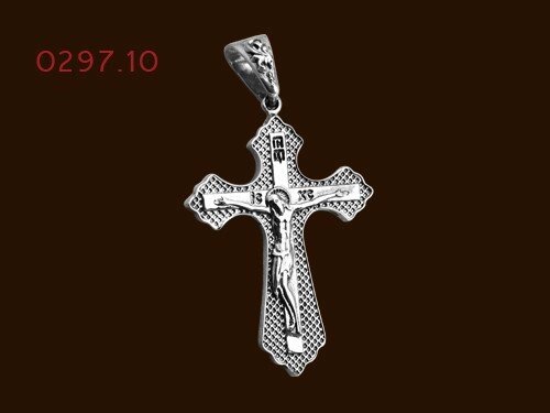 Хрест срібний з розп'яттям 297 від компанії Silver Sea - фото 1