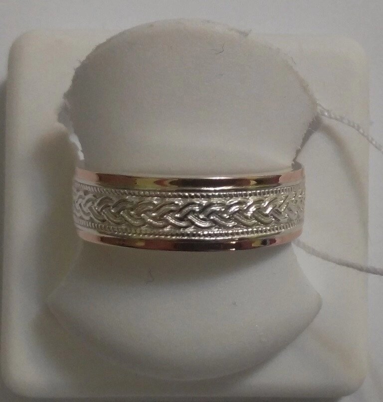 Обручка Колос зі срібла і золота від компанії Silver Sea - фото 1