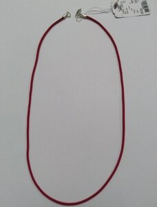 Шнурок кольє з червоного шовку зі срібною застібкою в Київській області от компании Silver Sea