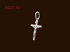Срібний хрест з розп'яттям 7027