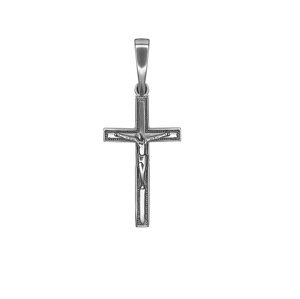 Срібний хрест з розп'яттям 0756