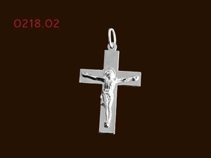 Срібний хрест з розп'яттям 218.02