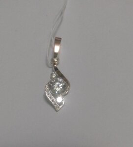 Підвісок срібний з золотом і білим цирконієм Ірис в Київській області от компании Silver Sea