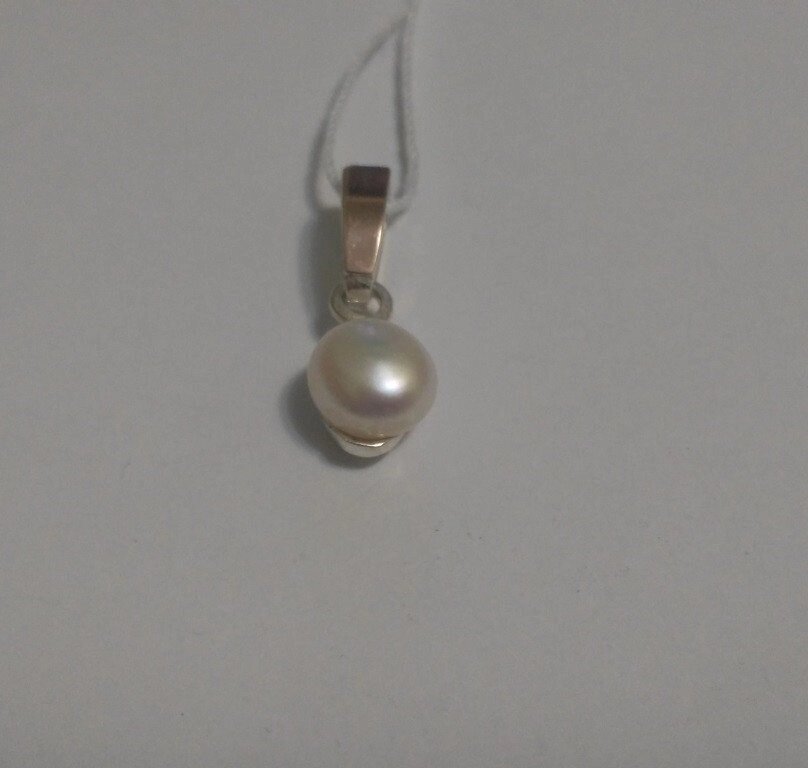 Підвіска зі срібла з золотом і перлами Шабо від компанії Silver Sea - фото 1