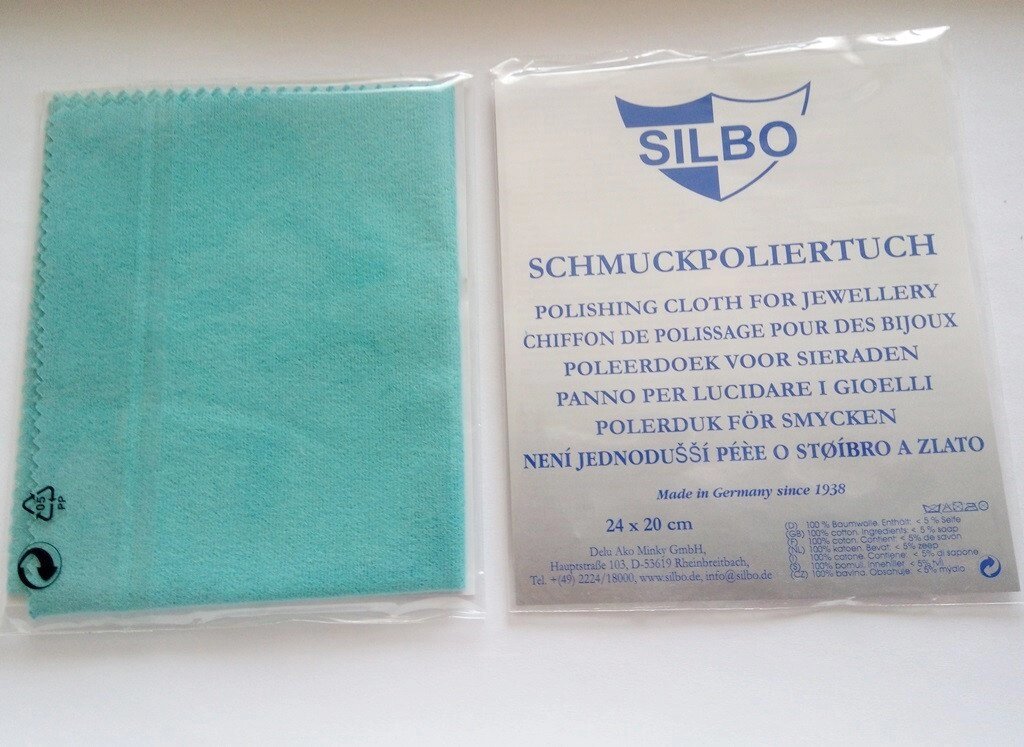 Серветка Silbo з бавовни для чищення ювелірних виробів зі срібла і золота від компанії Silver Sea - фото 1