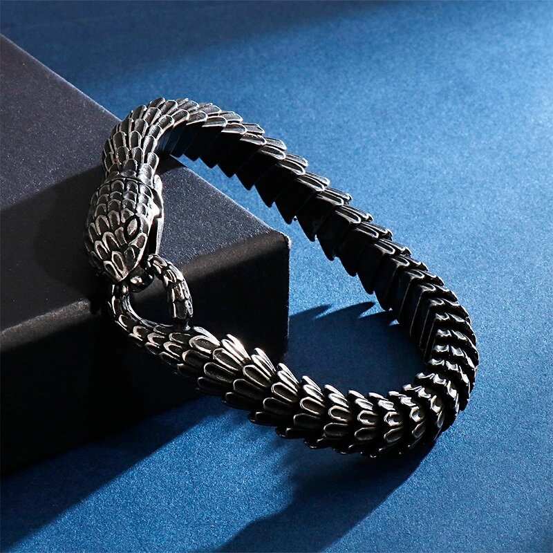 Браслет Чорна змія (сталь) від компанії TERRA-X - фото 1