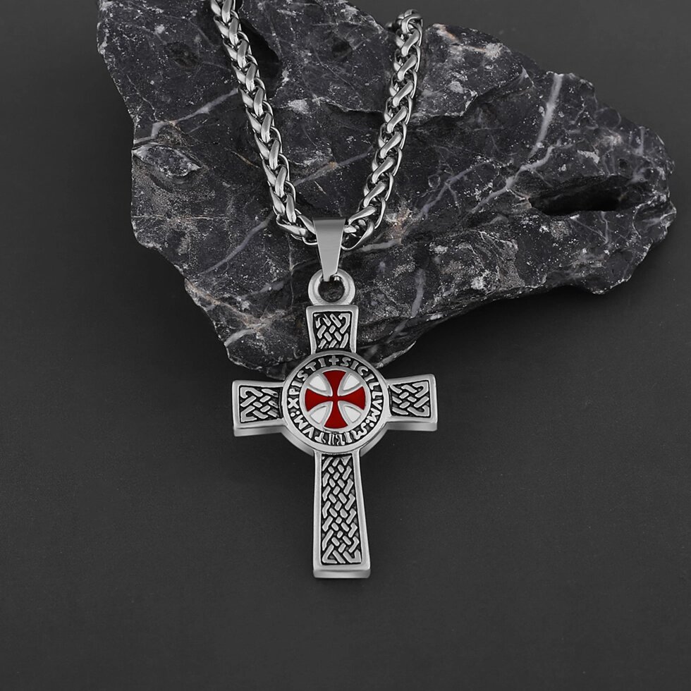 Кулон Хрест Тамплієрів (сталь) від компанії TERRA-X - фото 1