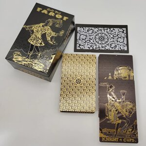 Карти Таро класичні Чорне Золото Преміум Пластик + Плат
