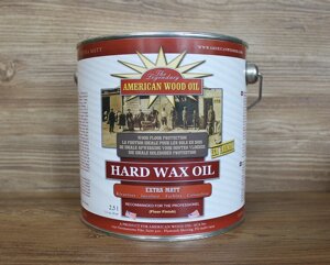 Водостійке покриття для дерев'яних поверхонь, Hard Wax Oil, Extra Matt, 2.5 litre, American Wood Oil