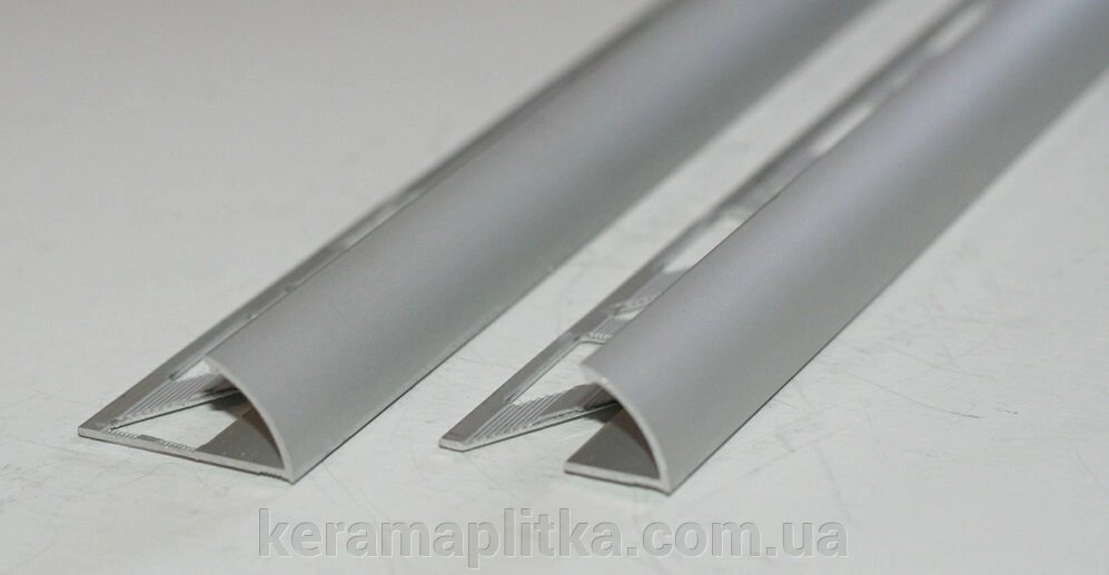 Алюмінієвий профіль-кутник напівкруглий ALC 12 / 250s, 12мм / 2,5 "срібло сатин", анодований, ТМ "MADA" від компанії Магазин "Керама" м.Кременчук - фото 1