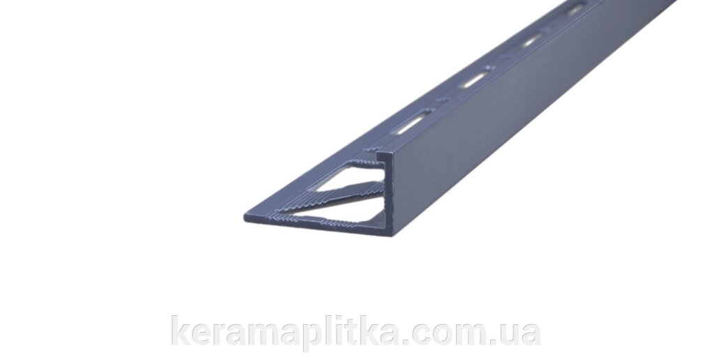 Алюмінієвий профіль-кутник прямий ALL 10 / 270gr, 10мм/2,7м, графіт (RAL 7024), фарбований ТМ "MADA" від компанії Магазин "Керама" м.Кременчук - фото 1