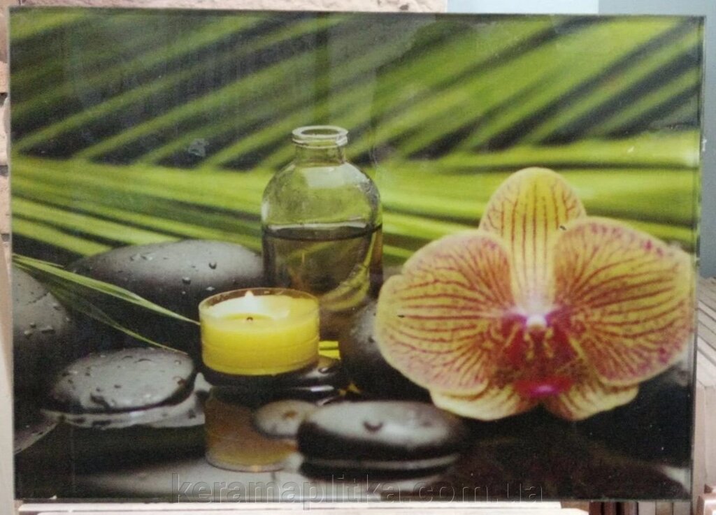 Декор 25x35 скляний Орхідея спа від компанії Магазин "Керама" м.Кременчук - фото 1