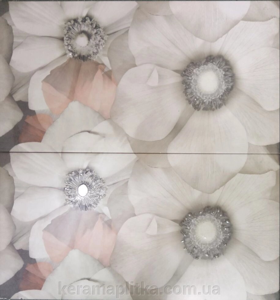 Декор Фламант Флорал, комплект з 2-х штук 31,6х60, 131487/132278 від компанії Магазин "Керама" м.Кременчук - фото 1