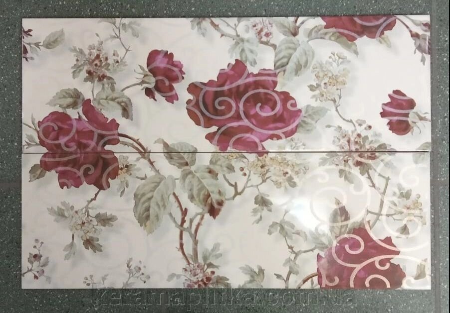 Декор-панно Роза, комплект з 2-х штук 20х60, 135318 від компанії Магазин "Керама" м.Кременчук - фото 1