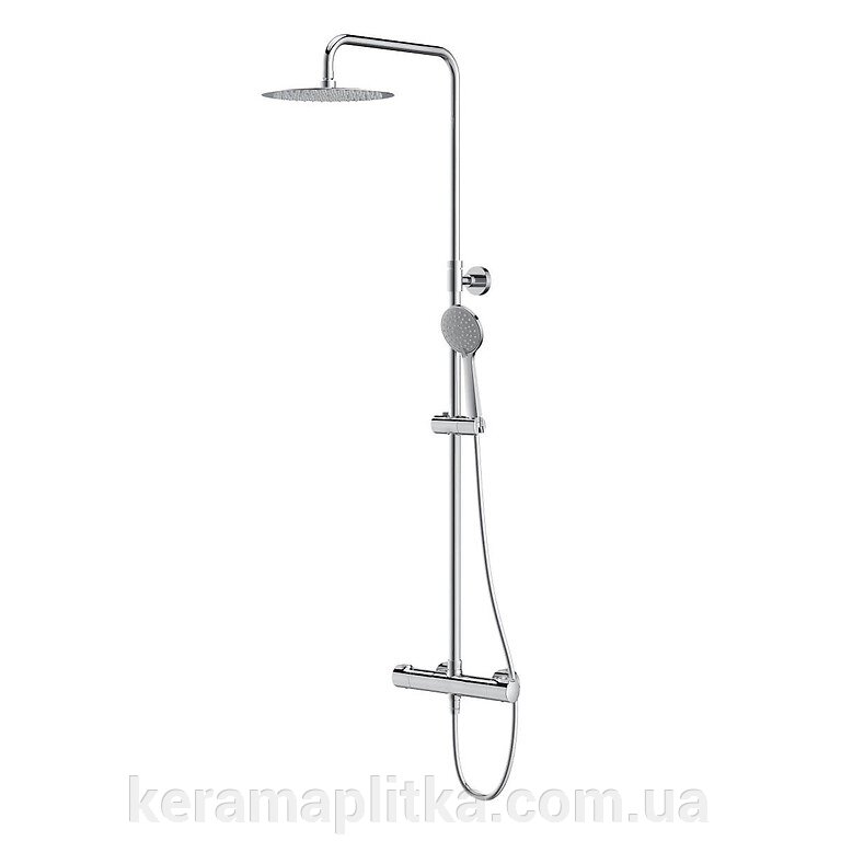 Душова стійка Cersanit Sity овальна з термостатичним змішувачем, верх і ручним душем, S951-340 від компанії Магазин "Керама" м.Кременчук - фото 1