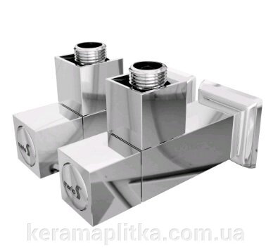 Комплект кутових кранів для рушникосушки (квадрат), G1/2", ТМ "Маріо" від компанії Магазин "Керама" м.Кременчук - фото 1