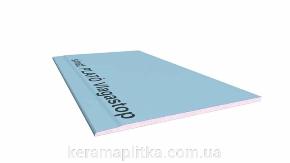 Лист гіпсокартону вологостійкий Plato 2.5х1.2х12.5 мм (вологостійкий) від компанії Магазин "Керама" м.Кременчук - фото 1