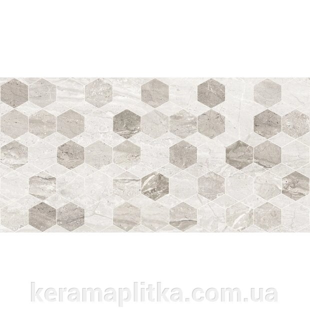 Настінна плитка Мармо Мілано Хексагон 8MG151 світло-сірий 30х60, ТМ "Golden Tile" від компанії Магазин "Керама" м.Кременчук - фото 1