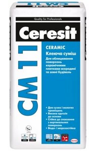 Клеюча суміш для плитки CM-11, 25 кг, Ceresit