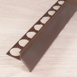 Алюминиевый профиль ALК 11/270k для балконов, подоконников, террас (капельник), краска, коричневый, 270 см