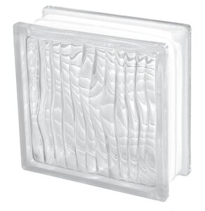 Стеклоблок 1908 / h Clear Opical 19х19х8 безбарвний смужка