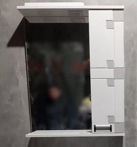 Дзеркало Леос "Мозаїк" Z-1 60см (сіре / біле) шафка справа