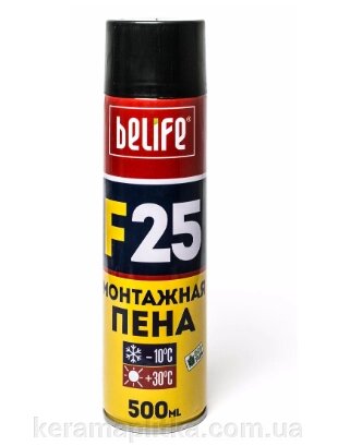 Піна монтажна побутова BeLife F50 500 мл від компанії Магазин "Керама" м.Кременчук - фото 1